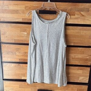 Sundance Black and White Striped Tank Top